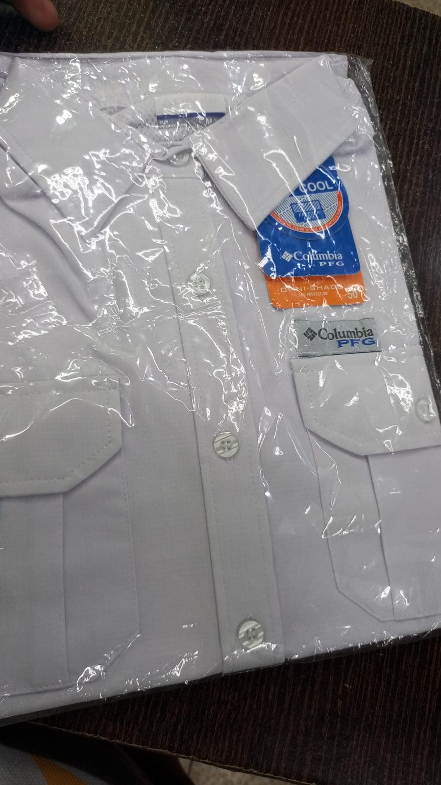 Camisa Columbia PFG con Logo Bordado