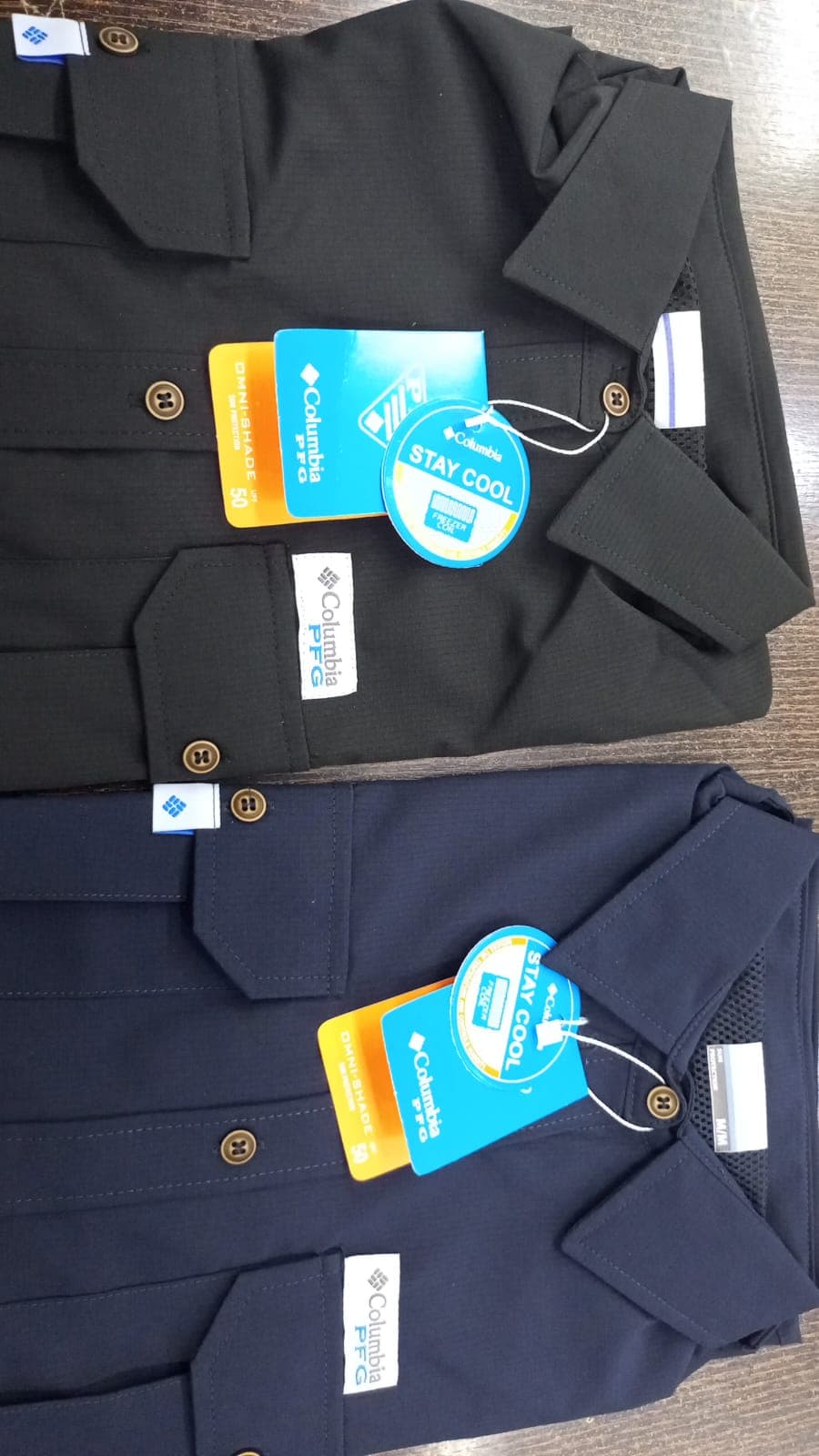 Camisa Columbia PFG con Logo Bordado